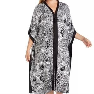 Ellen Tracy Black and White Paisley Dress